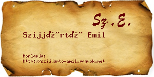 Szijjártó Emil névjegykártya