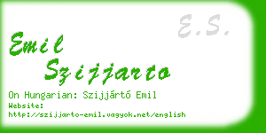 emil szijjarto business card